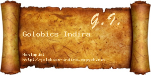 Golobics Indira névjegykártya